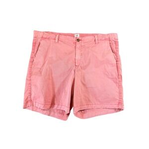 Gap Girlfriend Chino Shorts Size 16 Pink 5 Inch Clean Capri Pink